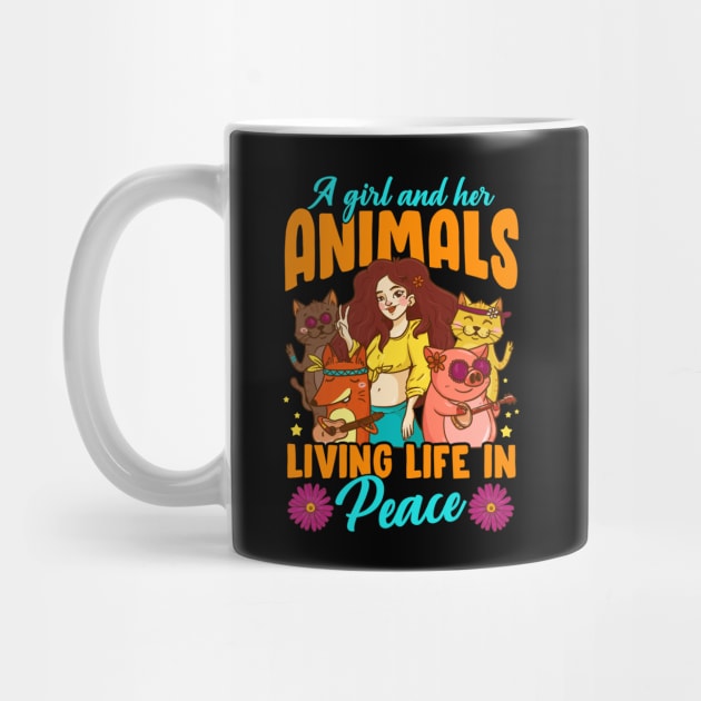 A Girl And Her Animals Living Life In Peace by theperfectpresents